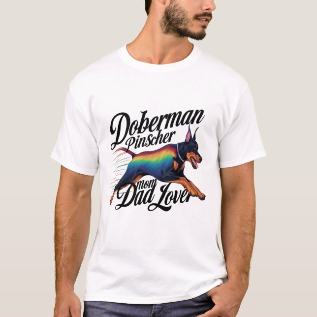 Camiseta Doberman Pinscher Mãe Pai Lover (Frente)