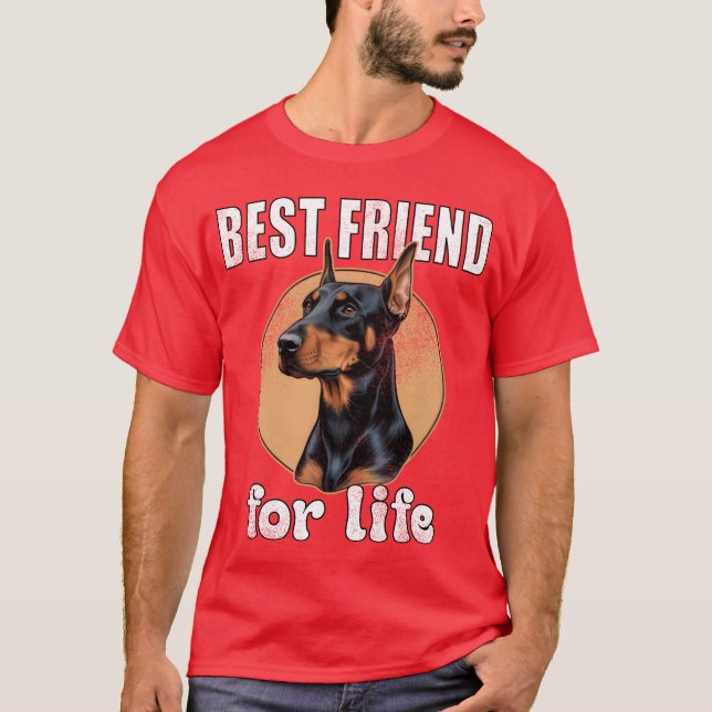 Camiseta Doberman Pinscher Melhor Amigo (Frente)