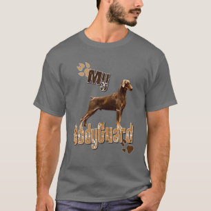 Camiseta Doberman Pinscher My BodyGuard Engraçado
