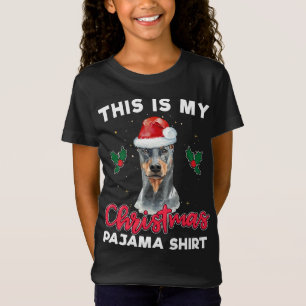 Camiseta Doberman Pinscher Papais noeis de Natal Pajama