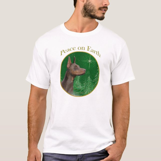 Camiseta Doberman Pinscher Peace (Frente)