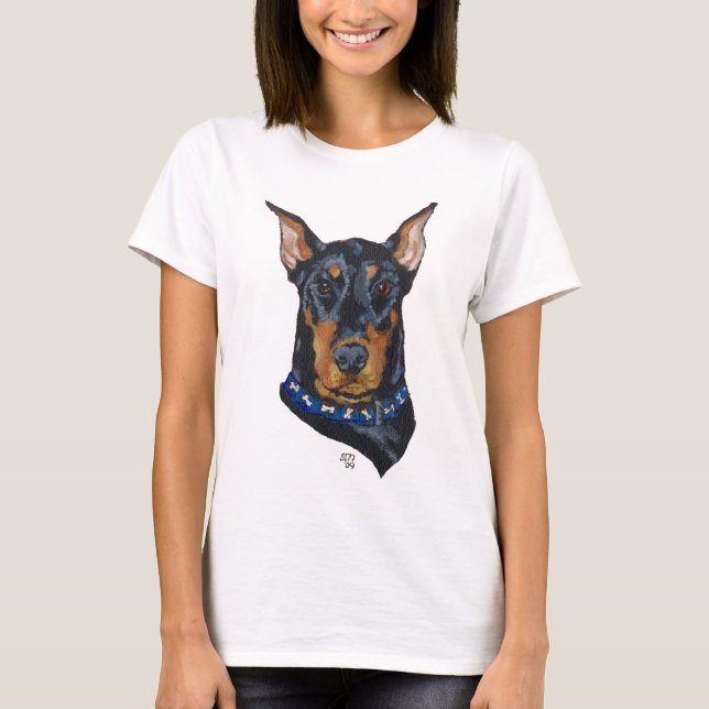 Camiseta Doberman Pinscher Preto (Frente)