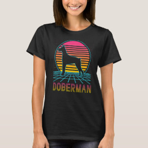 Camiseta Doberman Pinscher Retro Vintage 80s Estilo