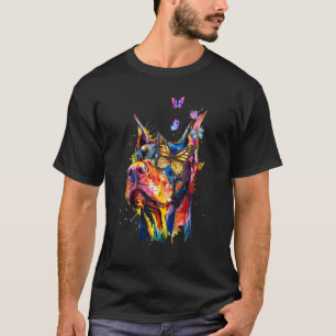 Camiseta Doberman Pinscher Splash Butterflies