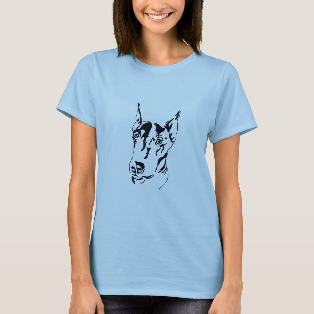 Camiseta Doberman Pinscher T-Shirt (Frente)