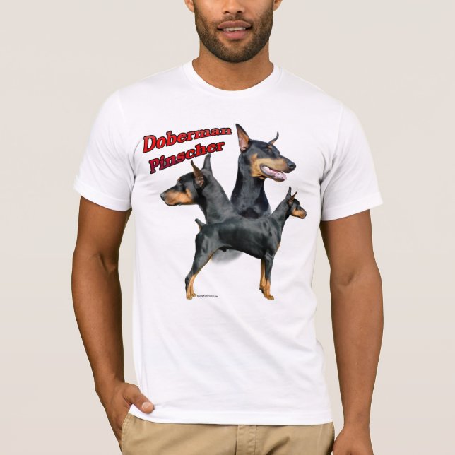 Camiseta Doberman Pinscher Trio 2 (Frente)