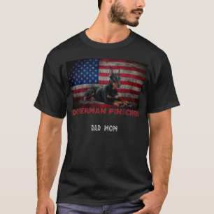 Camiseta Doberman Pinscher USA Pai Mãe