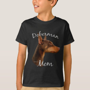 Camiseta Doberman Pinscher (vermelho) Mãe 2
