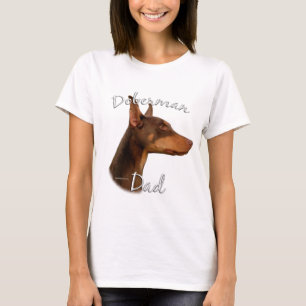 Camiseta Doberman Pinscher (vermelho) Pai 2