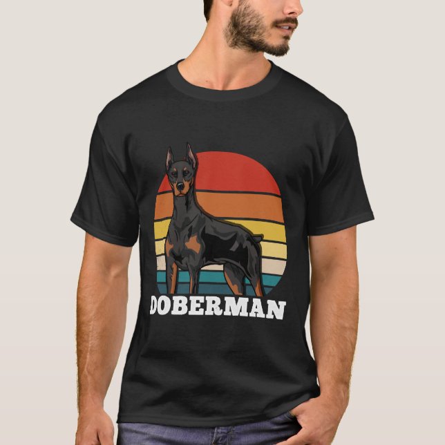 Camiseta Doberman Retro   625 (Frente)