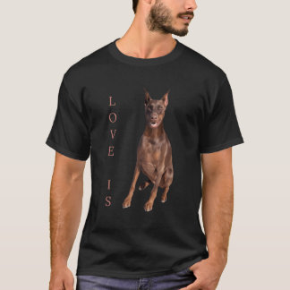 Camiseta Doberman Shirt Women Crianças Cachorros Mãe Pai Pe