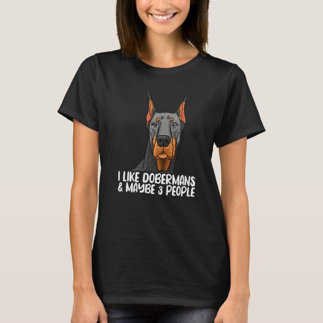 Camiseta Doberman Tshirt, Dog Lover Tee, Doberman Lover Pre (Frente)