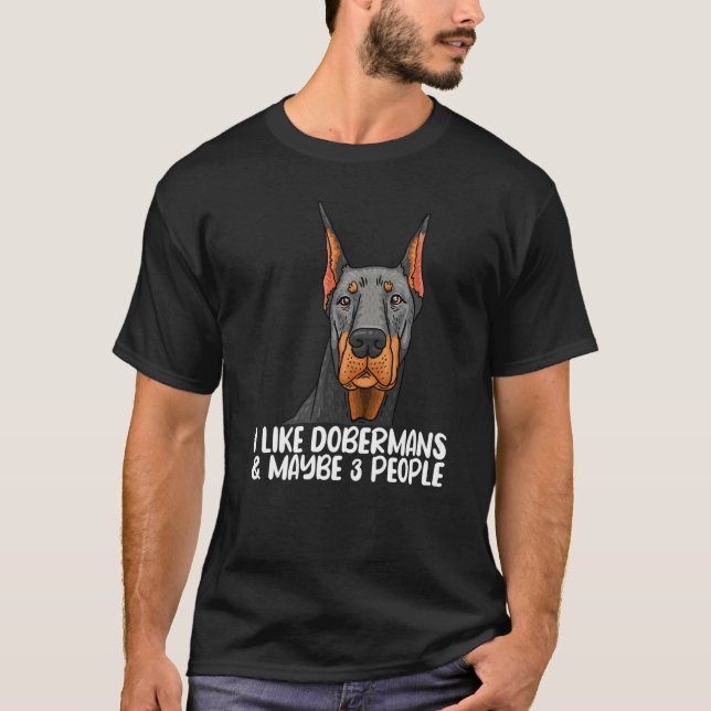 Camiseta Doberman Tshirt, Dog Lover Tee, Doberman Lover Pre (Frente)