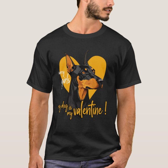 Camiseta Dobermandog Com Coração Doglove For Valen (Frente)