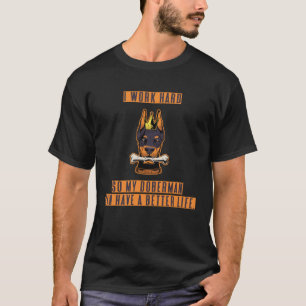 Camiseta Dobermann Cão Homens Mulheres Diversão