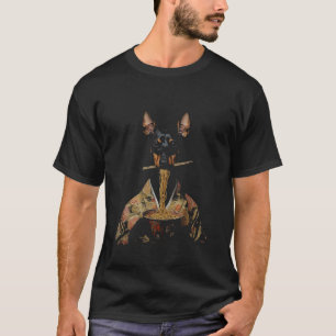 Camiseta Dobermann da Arte Japonesa Comendo Macarrão Ramen