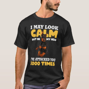 Camiseta Dobermann engraçado do Pinscher do cão Eu posso pa