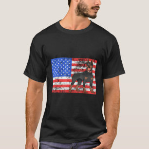 Camiseta Dobie American Flag Doberman Dog Owner Usa Pinsche