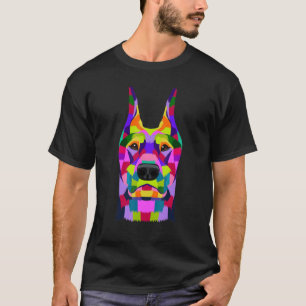 Camiseta Dobie Doberman Pop Portrait Dog Owners Doggie Fan