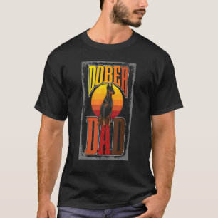 Camiseta Dobie Pai Cachorro Engraçado Mulheres Doberman Amo