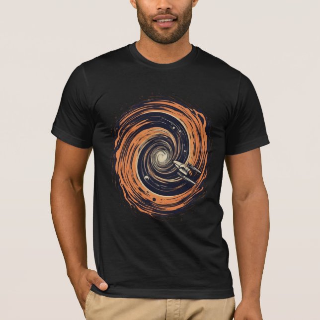Camiseta Dobra através de Designs de T-Shirt Espaciais (Frente)