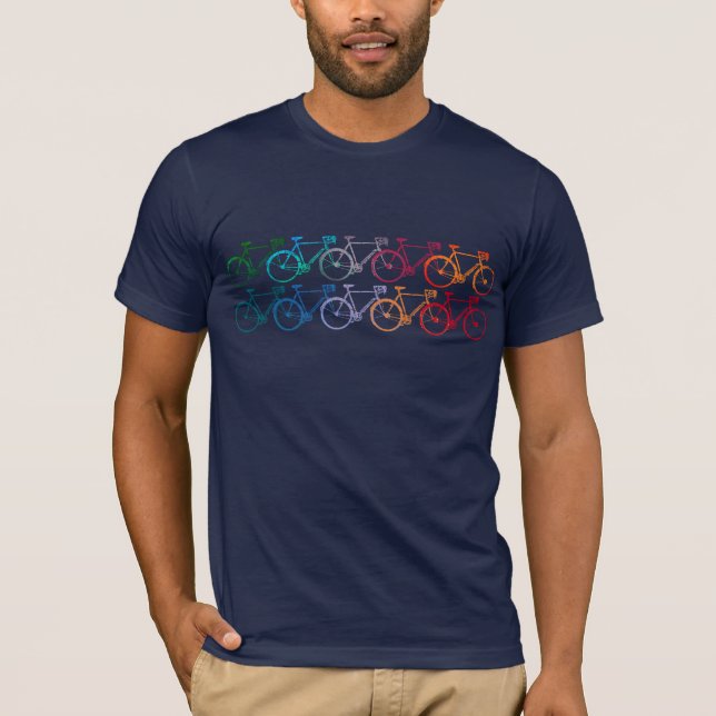 Camiseta Dobradiças de Cores de Sobreposição (Frente)