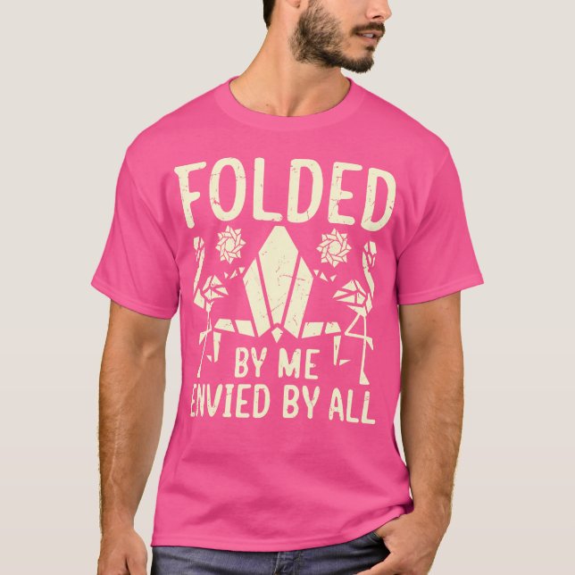 Camiseta Dobrado Por Mim Enviado Por Todo Origami (Frente)