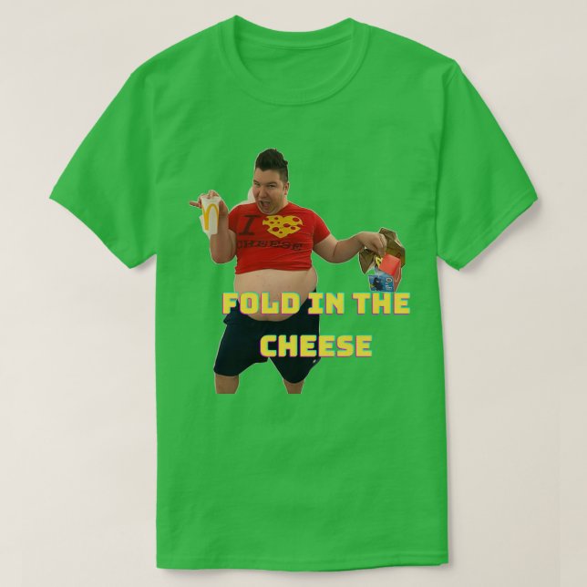 Camiseta Dobrar no queijo 2 (Frente do Design)