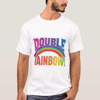 Camiseta Dobre a alegria: Arco-Íris duplo!