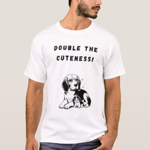 Camiseta Dobre a Cuteness! Cachorro Engraçado