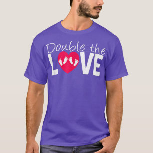 Camiseta Dobre O Amor Engraçado Dia de os namorados Gravide