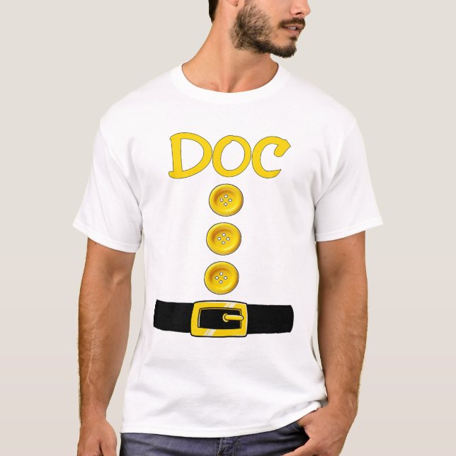 Camiseta Doc Dwarf Halloween Cor do Figurino Correspondente (Frente)