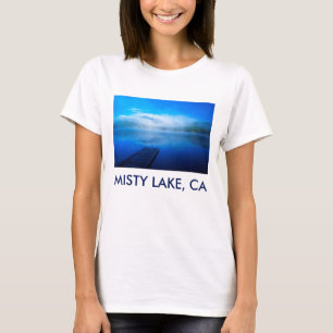 Camiseta Doca em lago calmo e enevoado, Califórnia