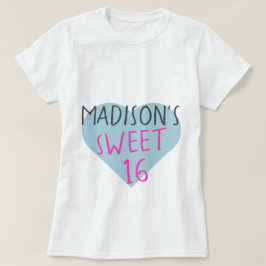 Camiseta Doce 16 16º aniversário T-Shirt