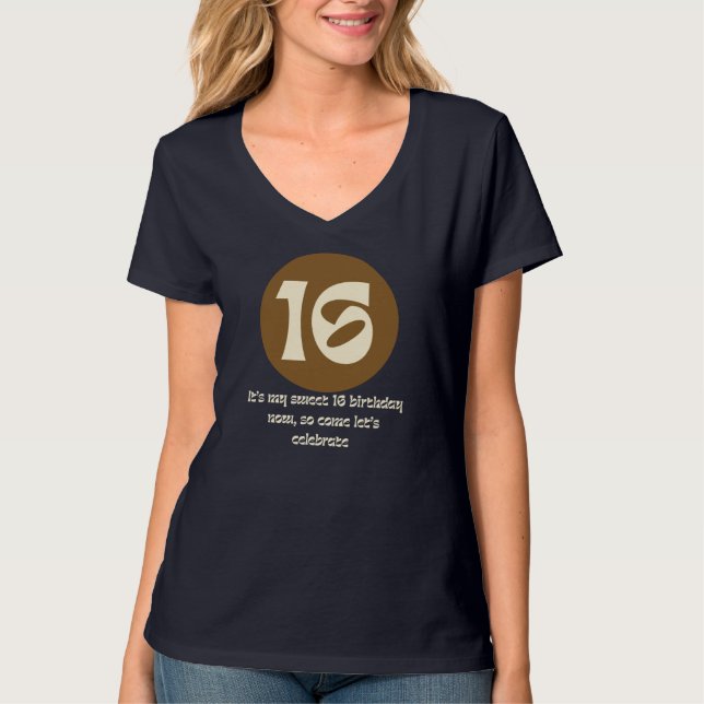 Camiseta Doce 16 Bash de Aniversário - Vamos Celebrar em Es (Frente)
