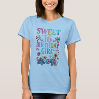 Camiseta Doce 16 Garota de Aniversário