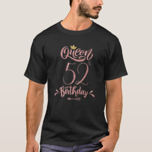 Camiseta Doce, 52º Aniversário, Rainha Coroa, 52 Anos
