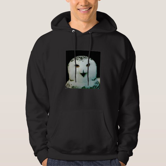 Camiseta Doce Adulto Hoodie Snowy Owl (Frente)