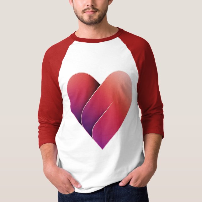 Camiseta Doce Amor, Design Raglan (Frente)