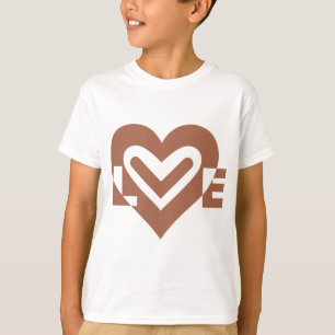 Camiseta Doce Amor Gráfico Marrom Chocolate