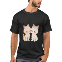 Doce Arte de Amor de Dois Gatinhos Tocando Bochech