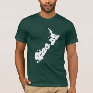 Camiseta Doce branco do Splatter NZ como o t-shirt