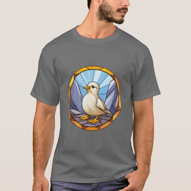 Camiseta Doce cachorro de vitral bebê frango (Frente)
