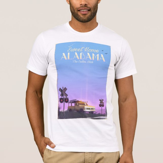 Camiseta "Doce casa" Poster de viagens do Alabama (Frente)