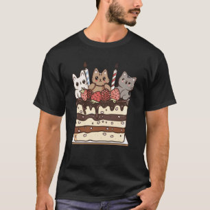 Camiseta Doce Cobertura Festa Gatinho Amante Bolo Aniversár