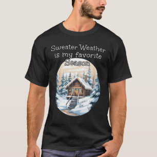 Camiseta Doce com Casa de Cabina de madeira em deserto