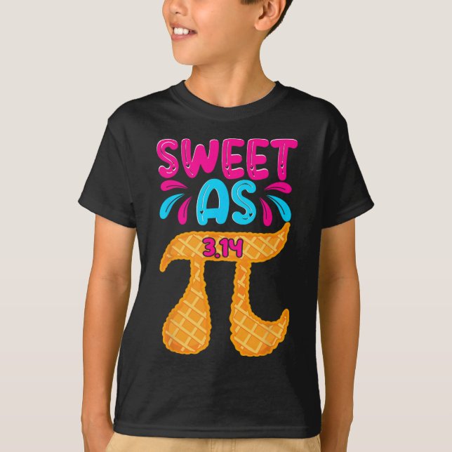 Camiseta Doce Como 3,14 Pie Engraçado Pi Day Math Boys G (Frente)