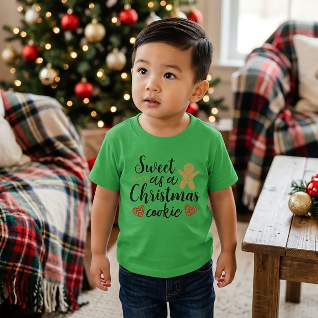 Camiseta Doce como Biscoito de Natal (Criador carregado)