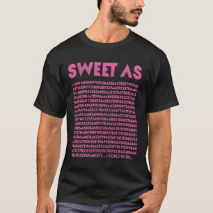 Camiseta Doce Como Professor De Geek De Matemática Pi 3.14,