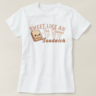 Camiseta Doce Como Sanduíche de Sorvete